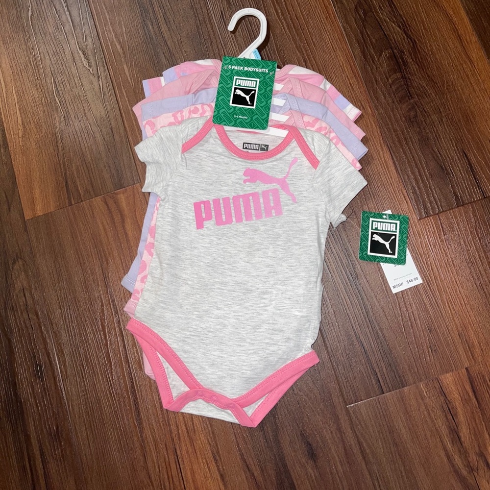 Puma Baby Girl’s 5 Pack Bodysuit